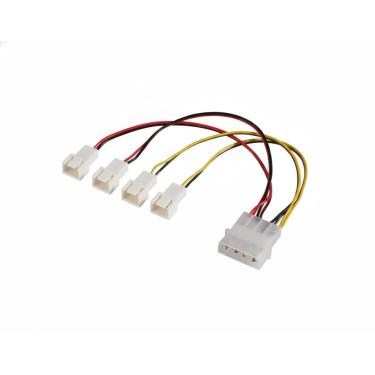 Imagem de Cabo Molex para Cooler - 4 Coolers x 3 pinos - 15 cm - Akasa AK-CB001