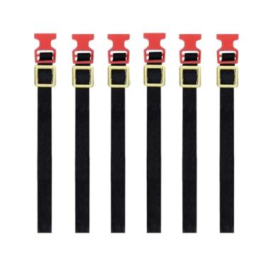 Imagem de KiBcsLic Conjunto de 6 cintas para bagageiro de teto, acessórios para RC Crawler, corda para bagagem para TRX6 em escala 1:18 e 1:10, Vermelho