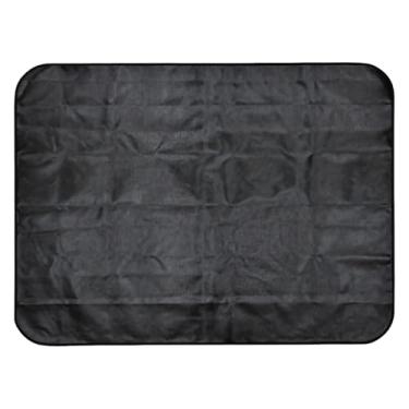 Imagem de LUMINFLY Tapete de silicone de 106,7 cm x 61 cm, à prova de fogo, churrasqueira, lareira para acampamento, design preto, limpo, fácil, macio e antiderrapante, impermeável, ao ar livre, resistente ao