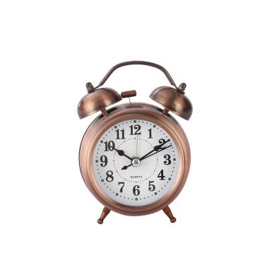 Imagem de Despertador Vintage Copper Metal Twin Bell com luz noturna