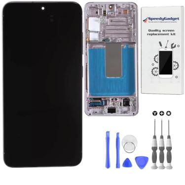 Imagem de [Qualidade original] Substituição de tela S23 para Samsung Galaxy S23 15.5 cm AMOLED Display Touch Digitalizador com moldura lavanda – Substituição de montagem LCD