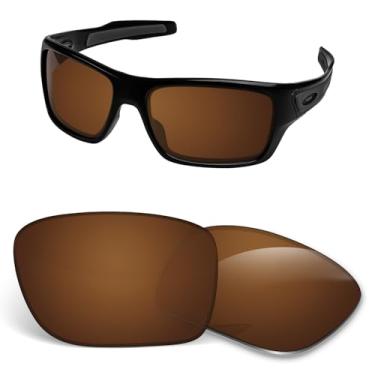 Imagem de Lentes de substituição de 1,5 mm compatíveis com óculos de sol Oakley Turbine OO9263, antiarranhões e resistentes a impactos - marrom âmbar polarizado