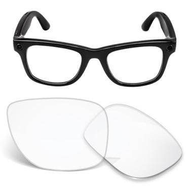 Imagem de Lentes de substituição de 1,5 mm compatíveis com óculos de sol inteligentes Ray-Ban Meta Wayfarer RW4008 53 mm - HD Crystal