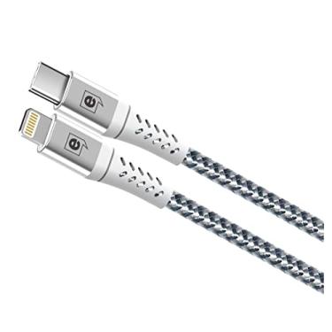 Imagem de CABO IPHONE NEW FORCE USB-C PARA LIGHTNING 1,5M PRATA EASY MOBILE