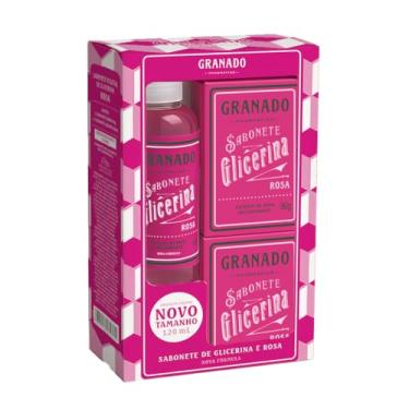 Imagem de Granado Kit, Glicerina, 2 Sabonetes Barra,90g + Sabonete Líquido Rosa 120ml