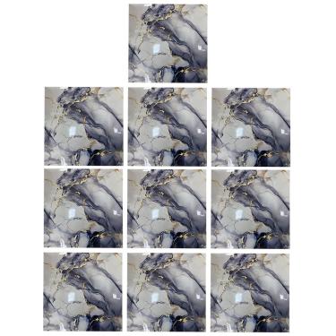 Imagem de Placa Adesiva Marmore 3D Kit 10 uni Autocolante Obra Reforma Casa Quarto Sala Banheiro Cozinha Ambiente Moderno