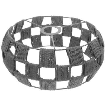 Imagem de Vintage Iron and Paper Ceiling Lamp Shade Creative Indoor Light Cover with Easy Installation Multi-functional Lampshade for Living Dining Cafe Decor Rustic Pendant Lamp Accessory