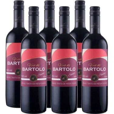Imagem de Kit 6 Vinho Di Bartolo Tinto Suave 750ml Serra Gaúcha
