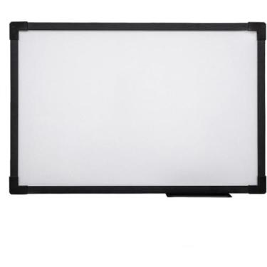 Imagem de Quadro Branco 120X80CM UV SOFT Moldura Madeira Preta MDF - Stalo