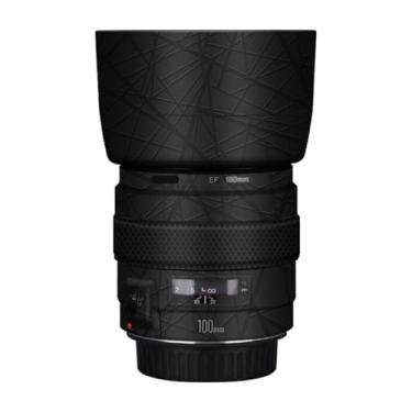 Imagem de EF 100 2 adesivo para lente de câmera revestimento protetor de corpo película protetora para Canon EF 100 mm F2 USM (cruz ultra preta)