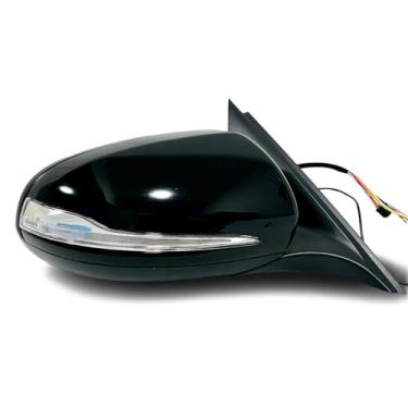 Imagem de CAMIL Espelho de porta lateral de ponto cego, retrovisor compatível com Mercedes Benz W205 C Class C300 C350 C400 Sedan modelo ano 2015-2021 (preto brilhante, lado direito do passageiro)