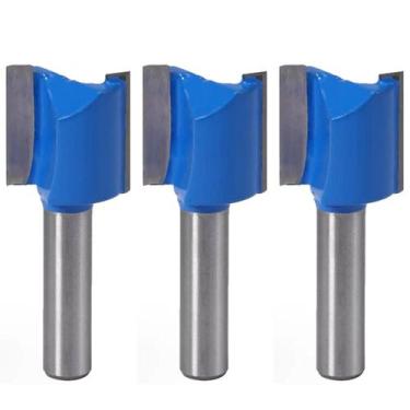 Imagem de Kit 3 Fresas Retas Paralela 20Mm Haste 8Mm Metal Duro Tupia - Dremax