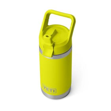 Imagem de YETI Rambler Jr. Garrafa infantil de 350 ml, com tampa de palha, amarelo vaga-lume