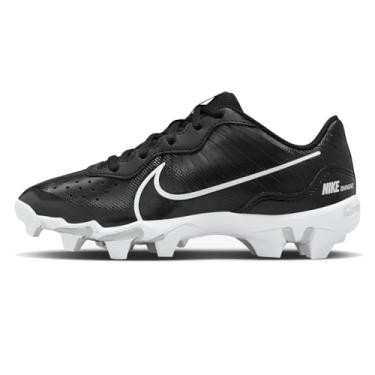 Imagem de Nike Chuteira de beisebol Alpha Huarache 4 Keystone pequena/grande infantil (DJ6525-103, branco/azul marinho-platina pura-preto), Preto | Branco, 19 BR