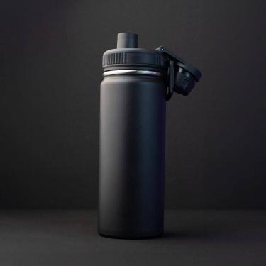 Imagem de Garrafa Térmica Em Aço Inox 780ml Com Alça Mosquetão E Bico Rosqueável Preta