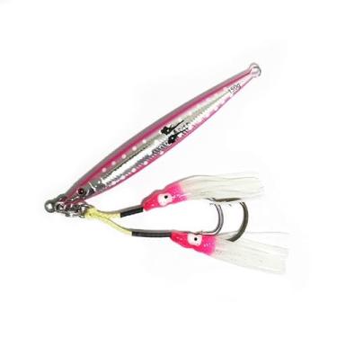 Imagem de Gabaritos de peixe grande de perfil pequeno com ganchos de assistência GG. Iscas de jigging de velocidade lenta para Amberjack, Yellowtail, garoupa, cobia, bacalhau, atum 150 g. Isca de alto mar