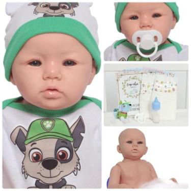 Imagem de Bebê Boneco Reborn Realista Grande De Silicone Pode Molhar - Cegonha R