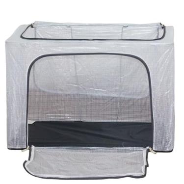 Imagem de Caixa Organizadora Multiuso Moderna Empilhável Tecido Telada Impermeável 3 Tamanhos Tampa Zíper Dobrável Closet (Kit 3 Um de Cada Tam)