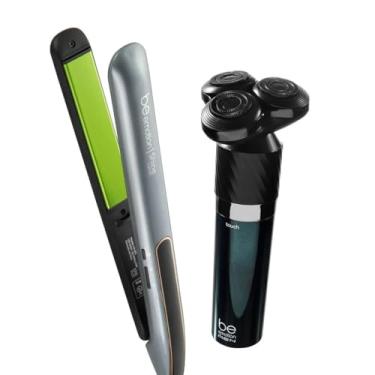 Imagem de POLISHOP Barbeador Elétrico Shaver Touch be emotion men e Prancha de Cabelo Shine Nutrah Be Emotion Bivolt