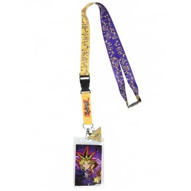 Imagem de Yu-Gi-Oh! Quebra-cabeça do milênio, cordão reversível, porta-crachá, cartão de personagem, pingente de quebra-cabeça do milênio, pingente de borracha