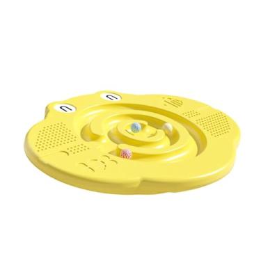 Imagem de Colaxi Prancha de equilíbrio infantil com bola de equilíbrio, balanço oscilante para crianças e bebês, Amarelo