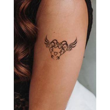 Imagem de Tatuagem minimalista borboleta asas amor festival presente braço pernas clavícula cintura lateral traseira temporária impermeável tatuagem adesivo 1 pacote