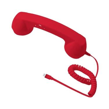 Imagem de FVDPWYE Fone de Ouvido Retrô 2026, Receptor de Celular com Redução de Ruído, USB-C, Estilo Vintage para Telefone Fixo, Ideal para Videoconferências, Vermelho