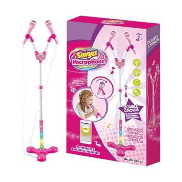 Imagem de Microfone De Pé Para Crianças - Máquina de Cantar Com Luzes Coloridas - Brinquedo De Cantoria Para Karaokê - Para Meninos E Meninas Festas De Aniversário Brincadeiras Em Casa Eventos
