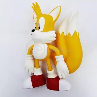 Imagem de Boneco Tails Articulado Grande Super Size 23cm Sonic World