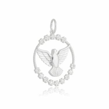 Imagem de Pingente Divino Espírito Santo Volta Trabalhada Prata 925 Kl - Juniorj