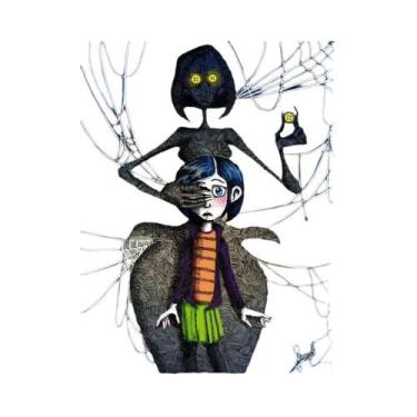 Imagem de Pintura Em Diamante 5D De Halloween, Arte De Coraline E Vincent Van Go