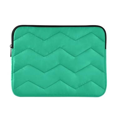 Imagem de Bolsa para laptop azul ciano, fina, durável, bolsa de trabalho para laptop masculina de 13 a 14 polegadas