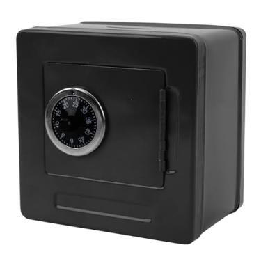 Imagem de Caixa de senha de segurança: Cofre de metal de longa duração com bloqueio de código, armazenamento espaçoso e multifuncional para cheques de dinheiro, pequeno cofre ideal para uso doméstico (preto)