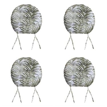 Imagem de Almofadas Futon Redonda Estampada Assento Para Cadeira - Tamanho 40x40 cm almofada para cadeira para Cadeira Banco e Sofá Assento Decorativo Confortável(COLOR 1)