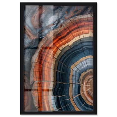 Imagem de Earth's Core IV Shadowbox Print Coastal Wall Art por Art Remedy, moldura preta, 21 x 31