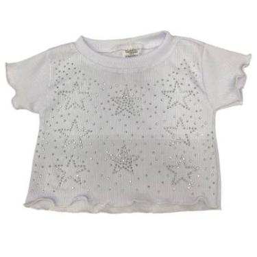Imagem de Blusa Magic Sky Kids Infantil Manga Curta Básica Com Strass Feminina-Feminino