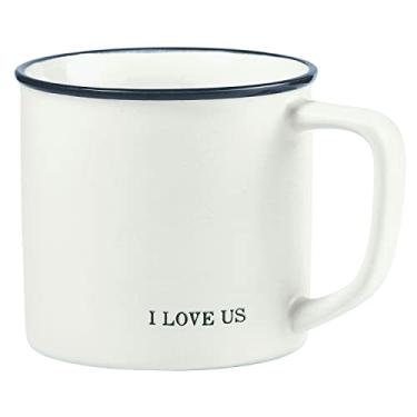 Imagem de Santa Barbara Designs Studio Caneca de café de grés facial, 473 ml, I Love Us
