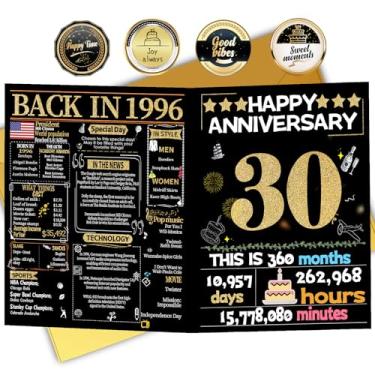 Imagem de Joycard Cartão de aniversário de 30 anos para mulheres e homens, cartão de casamento pérola para esposa marido, decorações de casamento doces presentes para casal, perfeito para ela no dia de