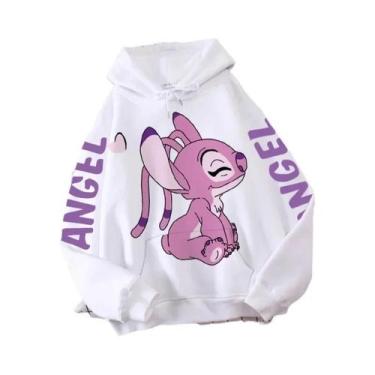Imagem de Moletom Unissex Disney Stitch Angel Monster Com Capuz E Bolso Para Mul