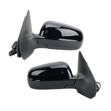 Imagem de Asa espelho retrovisor montagem Compatível com vw golf mk4 1997 1998-2007 preto brilhante aquecido lente branca acessórios do carro lateral(1 pair)