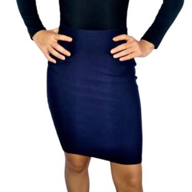 Imagem de Saia Feminina Lápis Elástico Lisa Suplex Pp ao Plus Size - Serdan Conf