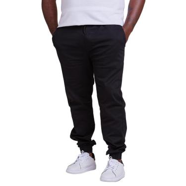 Imagem de Calça Plus Size Jogger Jeans Sarja Colorida Masculina Punho-Masculino