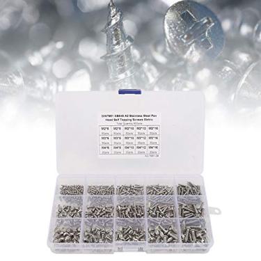 Imagem de Naroote Conjunto de Parafusos Variados Em Aço Inoxidável, Durável, M2, M3, M4, para Reparo de Móveis, Máquinas, Invenções Diy, 500 Peças