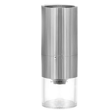 Imagem de Moedor de Café Burr Elétrico Portátil com Recarga Type-C Sem Fio Configuração Moagem Múltipla Display LED Touchscreen Automático Núcleo Aço Inoxidável