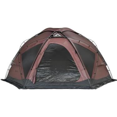 Imagem de POMOLY Dome X6 Pro 4 estações, Barraca de acampamento quente, Domo barraca de fogão de madeira autônoma para 2-4 pessoas, Mochilão, Caminhada, Caça (vermelho)