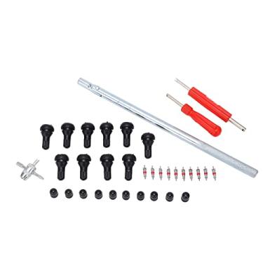 Imagem de KIMISS Kit de Ferramentas Extrator de Haste de Válvula de 34 Peças para Reparo de Pneus - Removedor e Instalador de Núcleo de Válvula para RV, Carros, Bicicletas e Veículos Elétricos