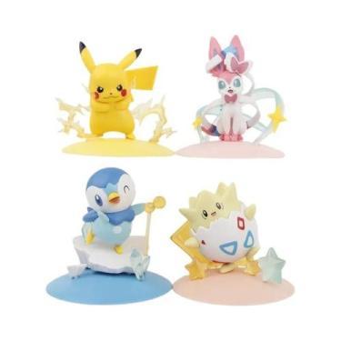 Imagem de Conjunto De Figuras Pokémon De 8-10cm Pikachu Sylveon Togepi Piplup 4 