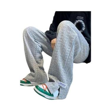 Imagem de Calças De Moletom Masculinas Baggy Hip Hop, Moda Casual Para Outono E 