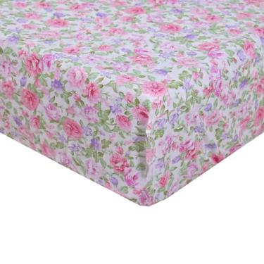 Imagem de Lençóis de cama solteiro GG com estampa 100% algodão, bolsos profundos, ultramacio, respirável, lavável à máquina