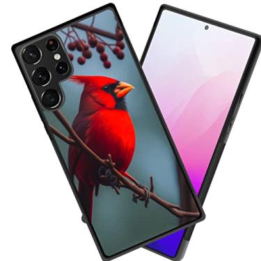 Imagem de smauncucn Capa para Galaxy S23 Ultra, fina, antiarranhões, bordas antiderrapantes, à prova de choque, capa protetora traseira de TPU para Samsung Galaxy S23 Ultra 5G de 6,8 polegadas, pássaro cardeal